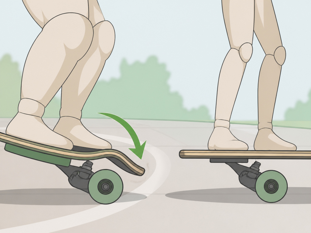 Diagram comparing longboard deck flex and riser pad thickness for different rider weights