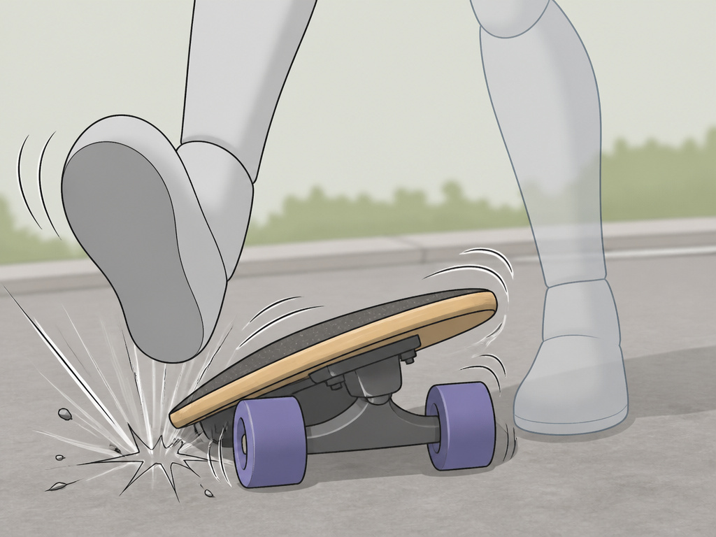 Common ghost ride longboard mistake, the stomp, versus correct foot placement