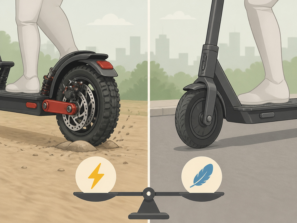 iScooter iX4 versus Hiboy S2 Pro electric scooter comparison diagram.