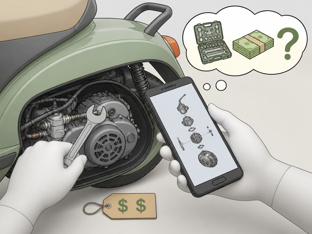 Italica 150cc scooter value proposition: low upfront cost versus DIY maintenance.