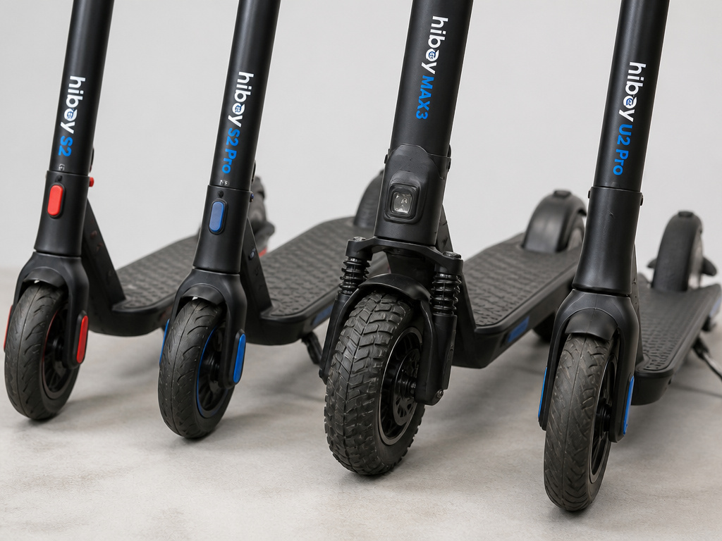 Hiboy S2, S2 Pro, MAX3, and U2 Pro scooter models comparison