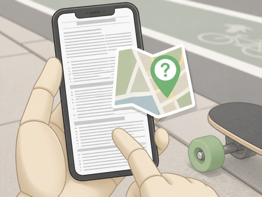 Conflicting laws for longboard transportation on phone over sidewalk and street.
