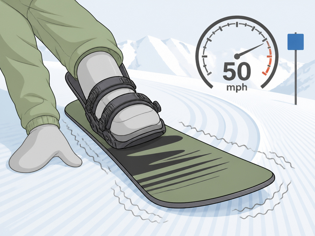 K2 Raygun snowboard performance on groomers, showing speed and stability limits.
