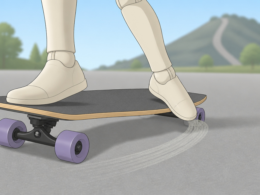 Longboard freeriding skill progression from flat ground slide to hillside