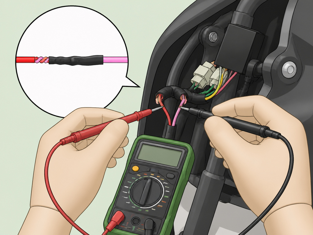 Bypassing electric scooter ignition switch by testing and connecting key wires