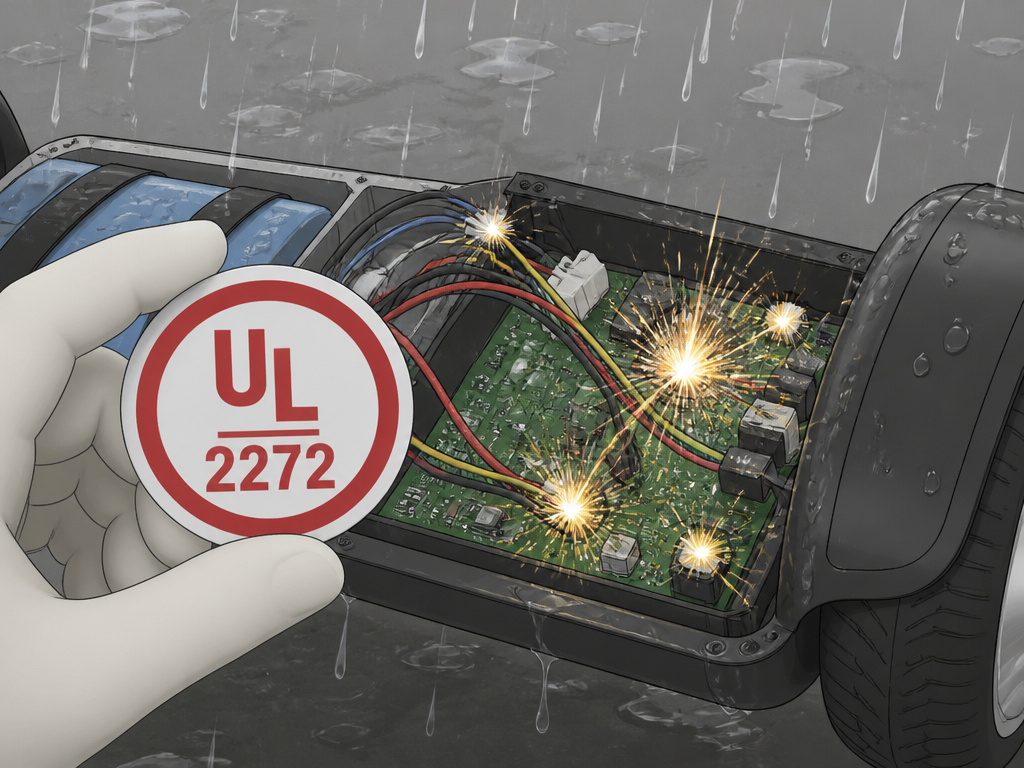 UL 2272 certified hoverboard circuit shorting in the rain