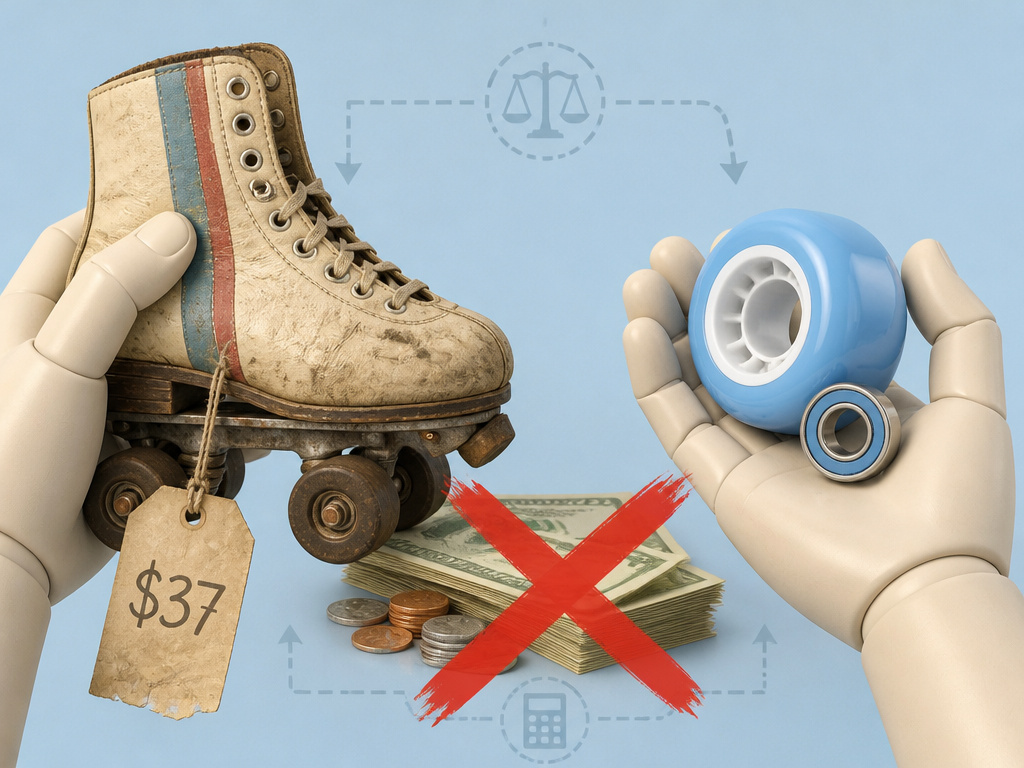 Cost analysis of upgrading cheap Chicago roller skates versus saving money