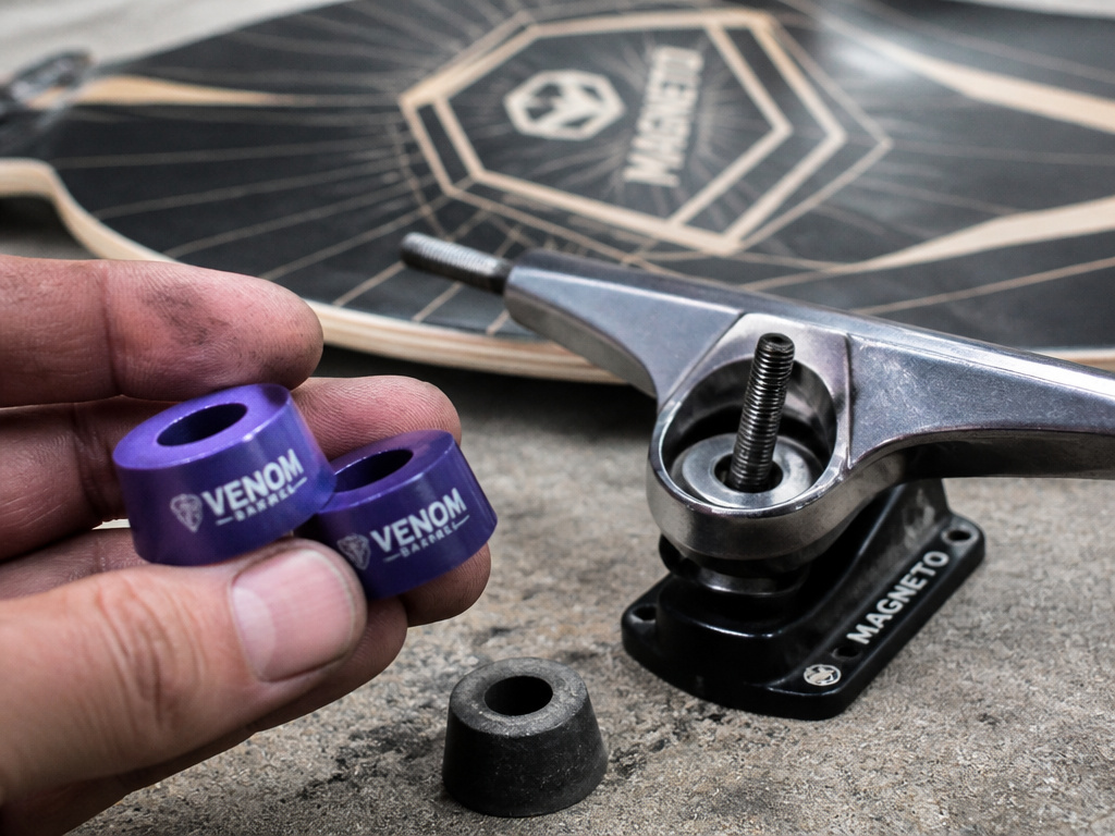 Upgrading bushings on a Magneto longboard truck for better performance