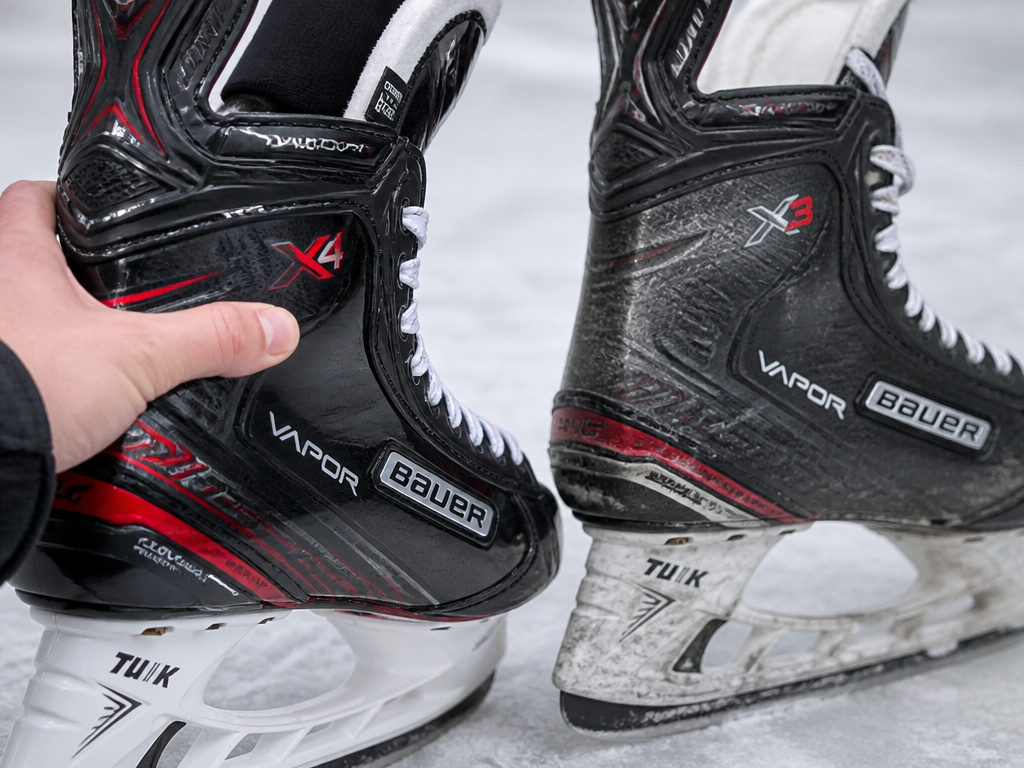 Bauer Vapor X4 skate upgrade comparison to older X3 model