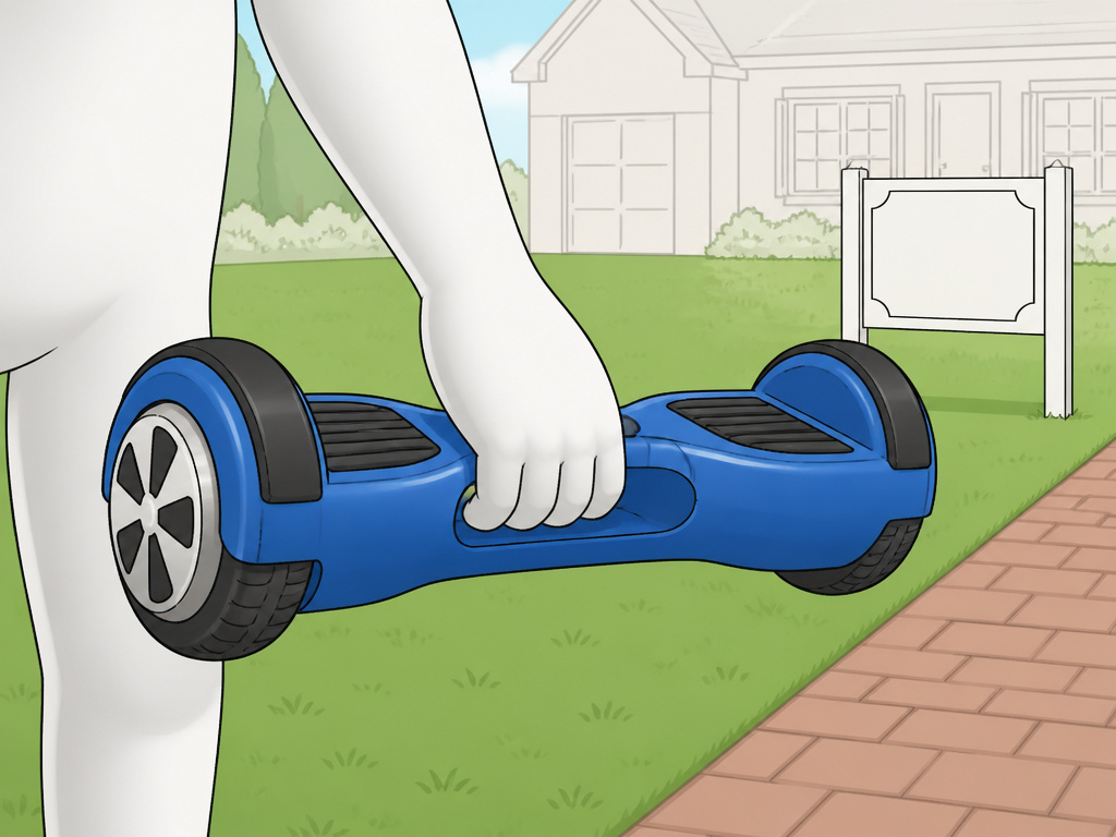 Hoverboard legally used on private property like a garden or driveway.
