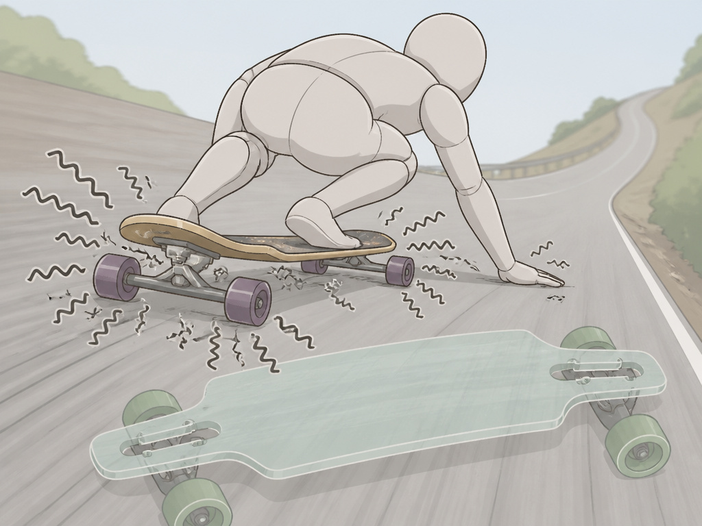 Pintail longboard speed wobbles versus stable downhill board for beginners progressing.