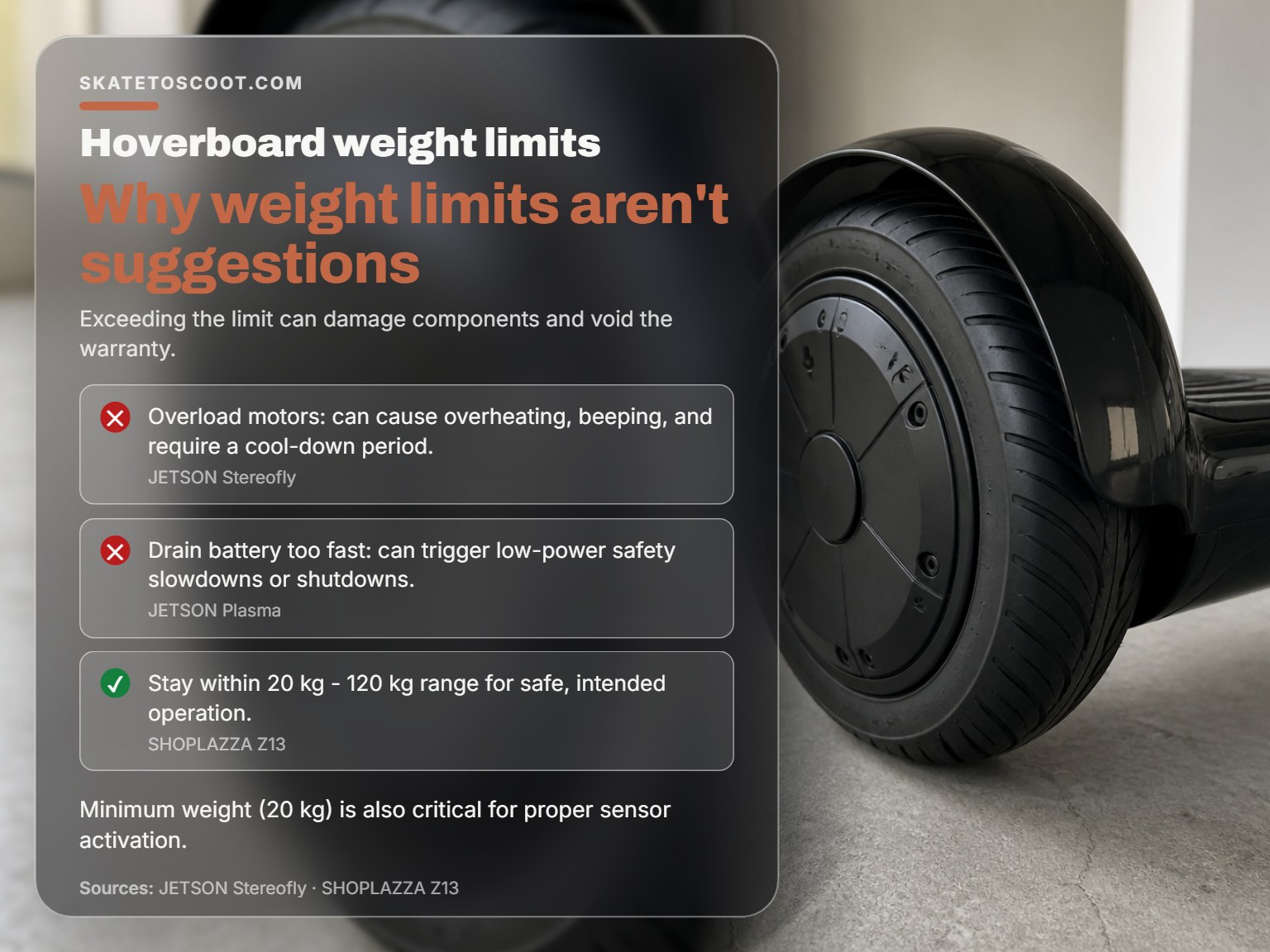 Close-up of a hoverboard motor wheel showing mechanical components.